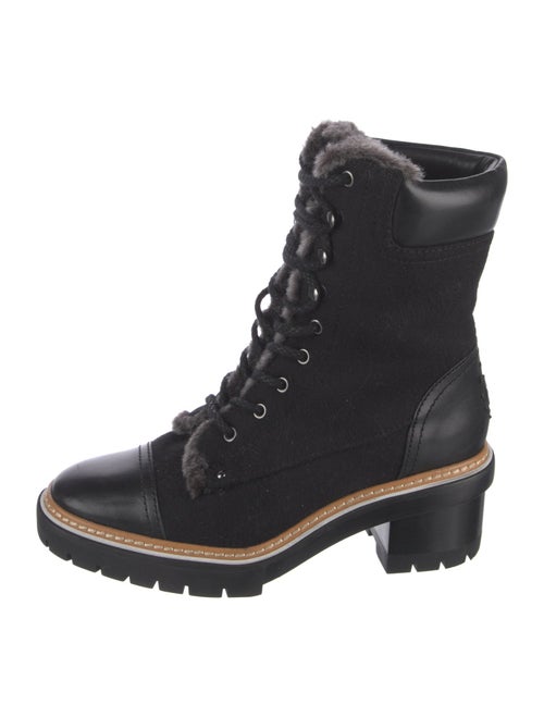 Tory Burch Suede Combat Boots