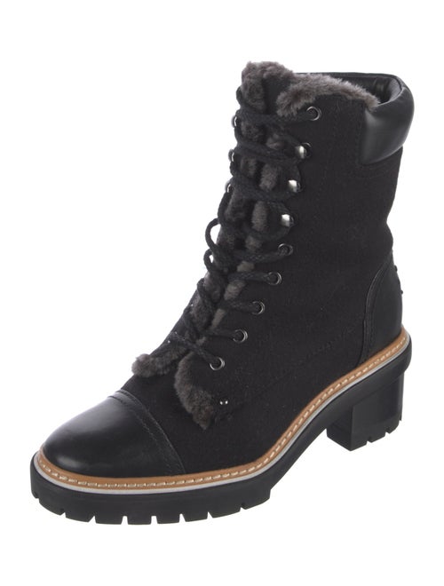 Tory Burch Suede Combat Boots