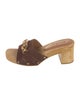 Tory Burch Suede Studded Accents Slides