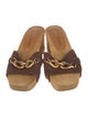 Tory Burch Suede Studded Accents Slides