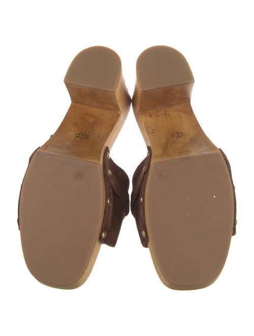 Tory Burch Suede Studded Accents Slides