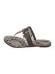 Tory Burch Leather Animal Print Slides