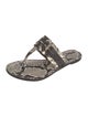 Tory Burch Leather Animal Print Slides