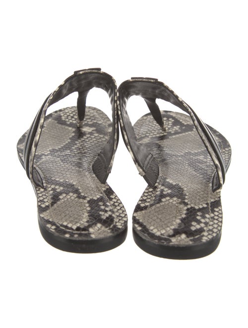Tory Burch Leather Animal Print Slides
