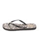 Tory Burch Rubber Animal Print Flip Flops