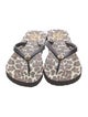 Tory Burch Rubber Animal Print Flip Flops