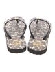 Tory Burch Rubber Animal Print Flip Flops