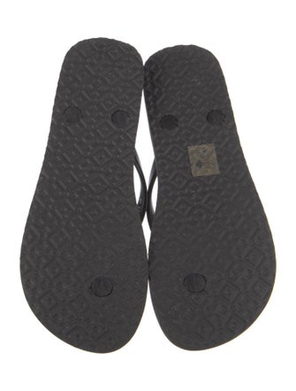 Tory Burch Rubber Animal Print Flip Flops