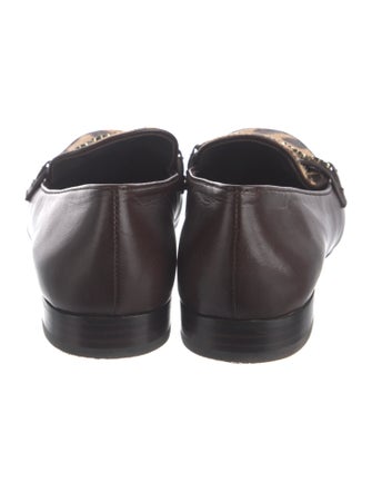 Tory Burch Leather Animal Print Loafers
