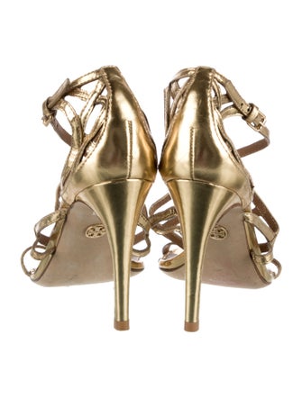 Tory Burch Patent Leather Cutout Accent Pumps