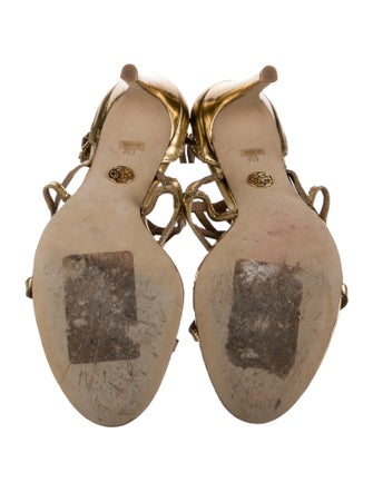 Tory Burch Patent Leather Cutout Accent Pumps