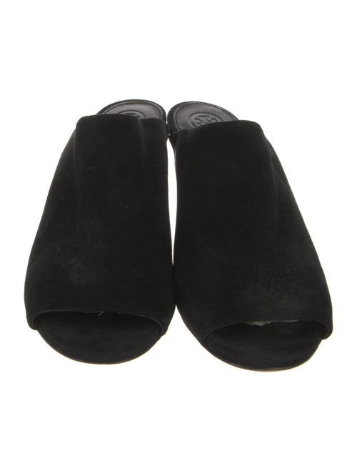 Tory Burch Suede Embroidered Accent Slides