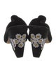 Tory Burch Suede Embroidered Accent Slides