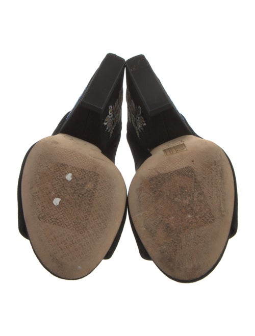 Tory Burch Suede Embroidered Accent Slides