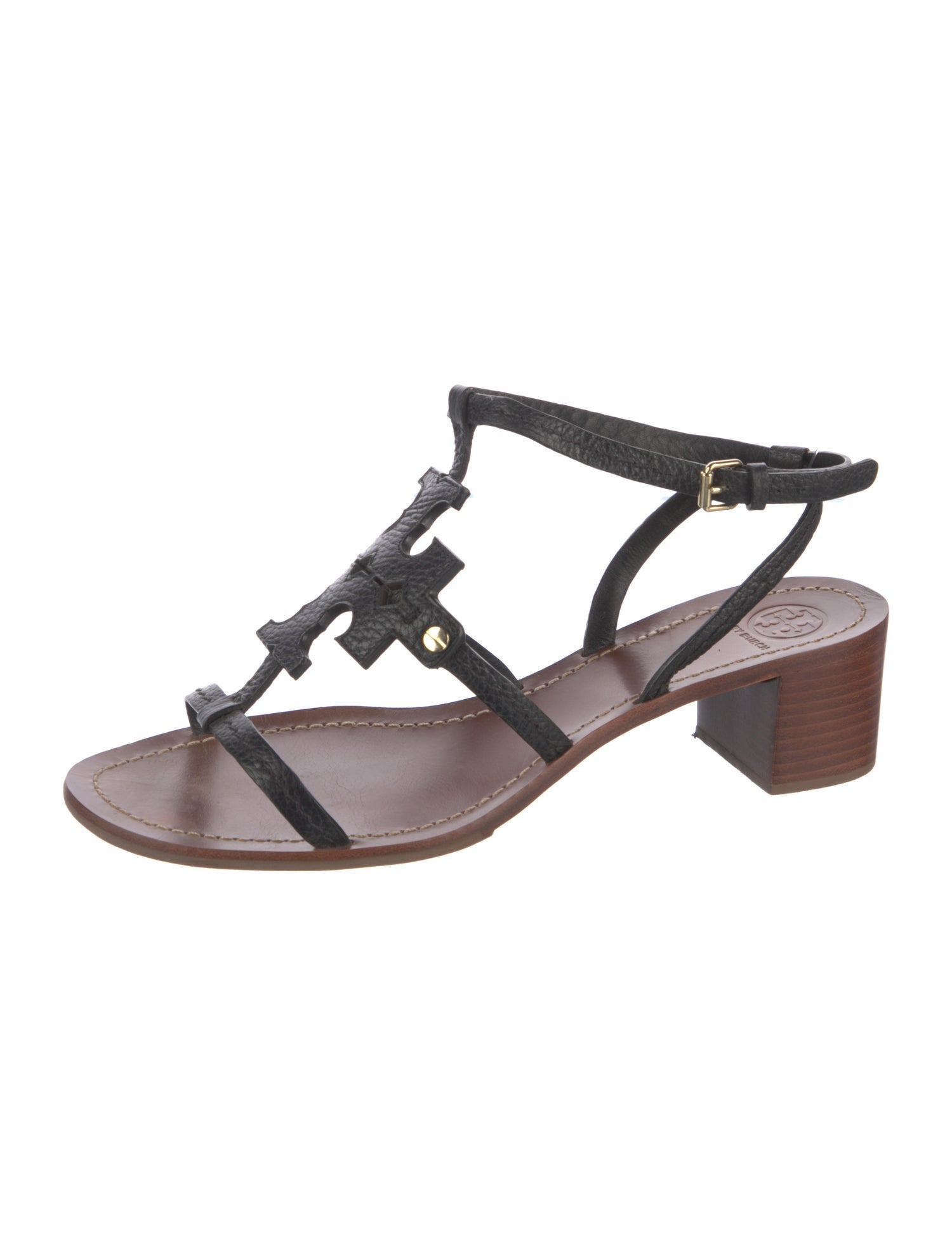 Tory Burch Leather T-Strap Sandals