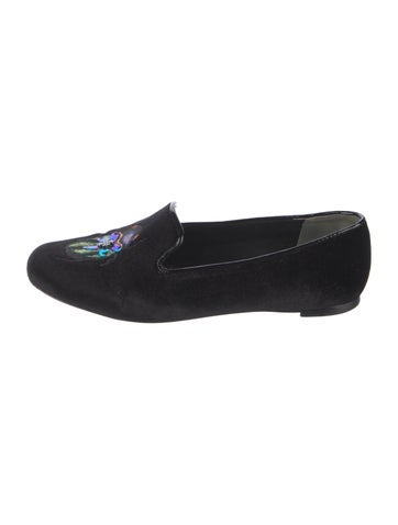 Tory Burch Flats Velvet Sequin Embellishments Loafers US 6.5 |