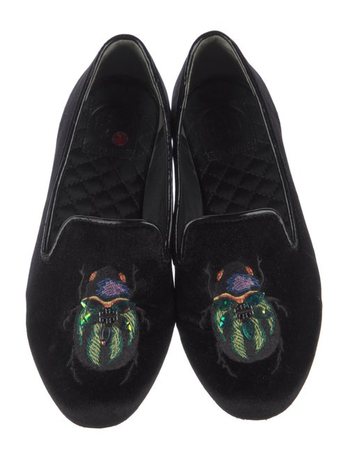 Tory Burch Velvet Sequin Embellishments Loafers