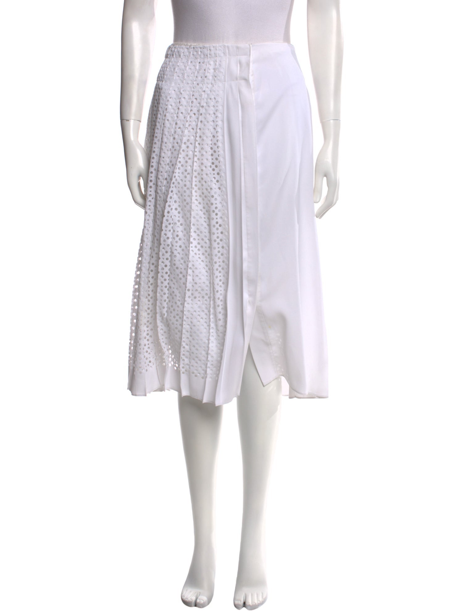 Tory Burch Pleated Accents Knee-Length Skirt