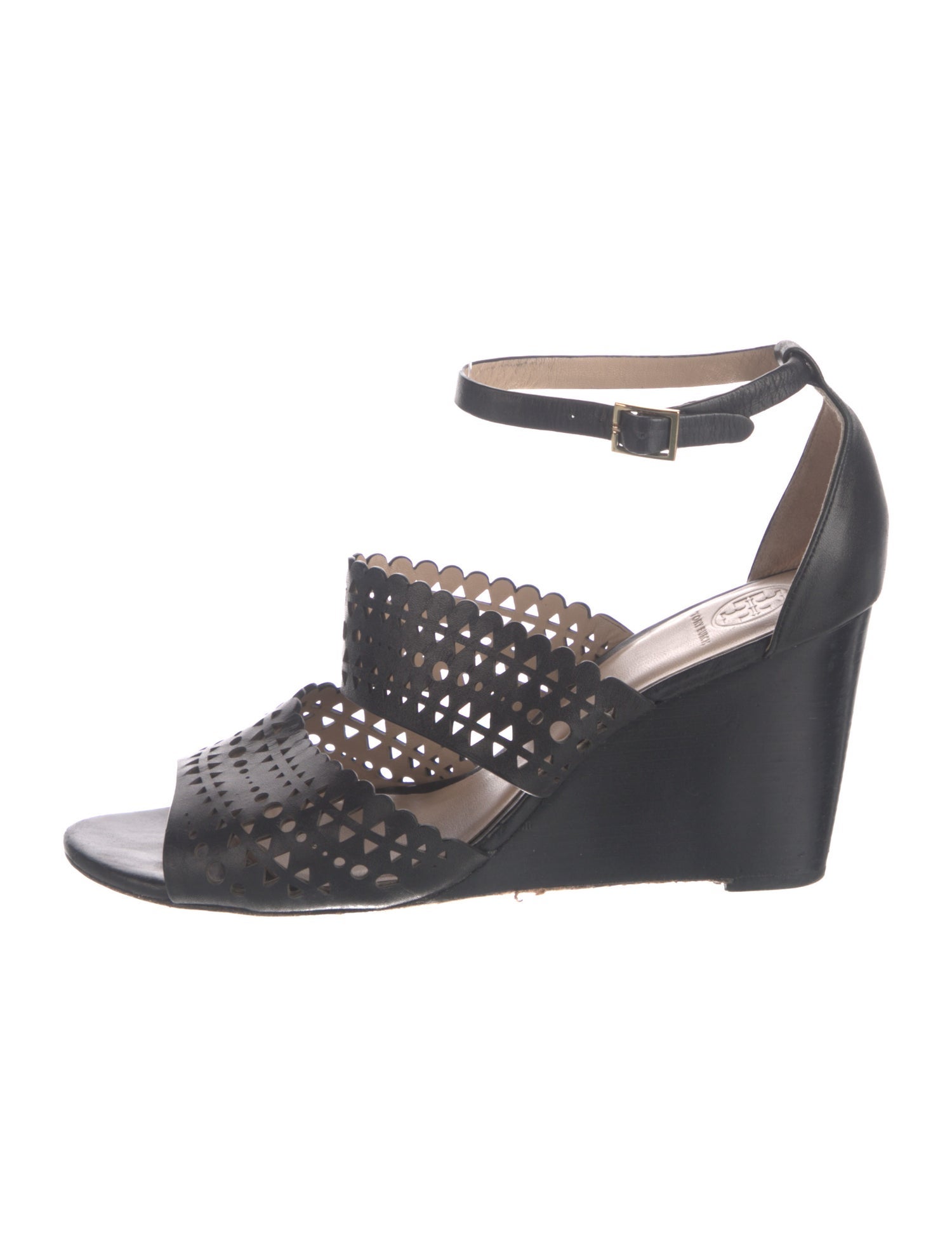 Tory Burch Leather Cutout Accent Sandals