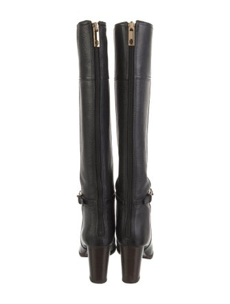 Tory Burch Signature Logo Leather Boots