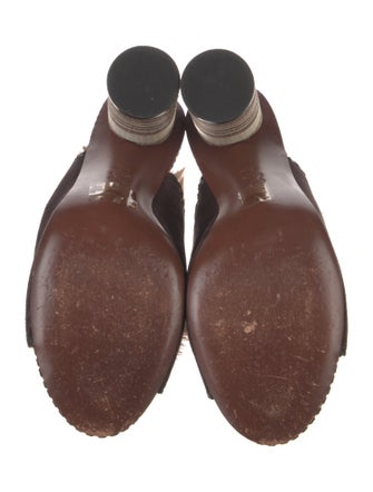 Tory Burch Suede Printed Slides