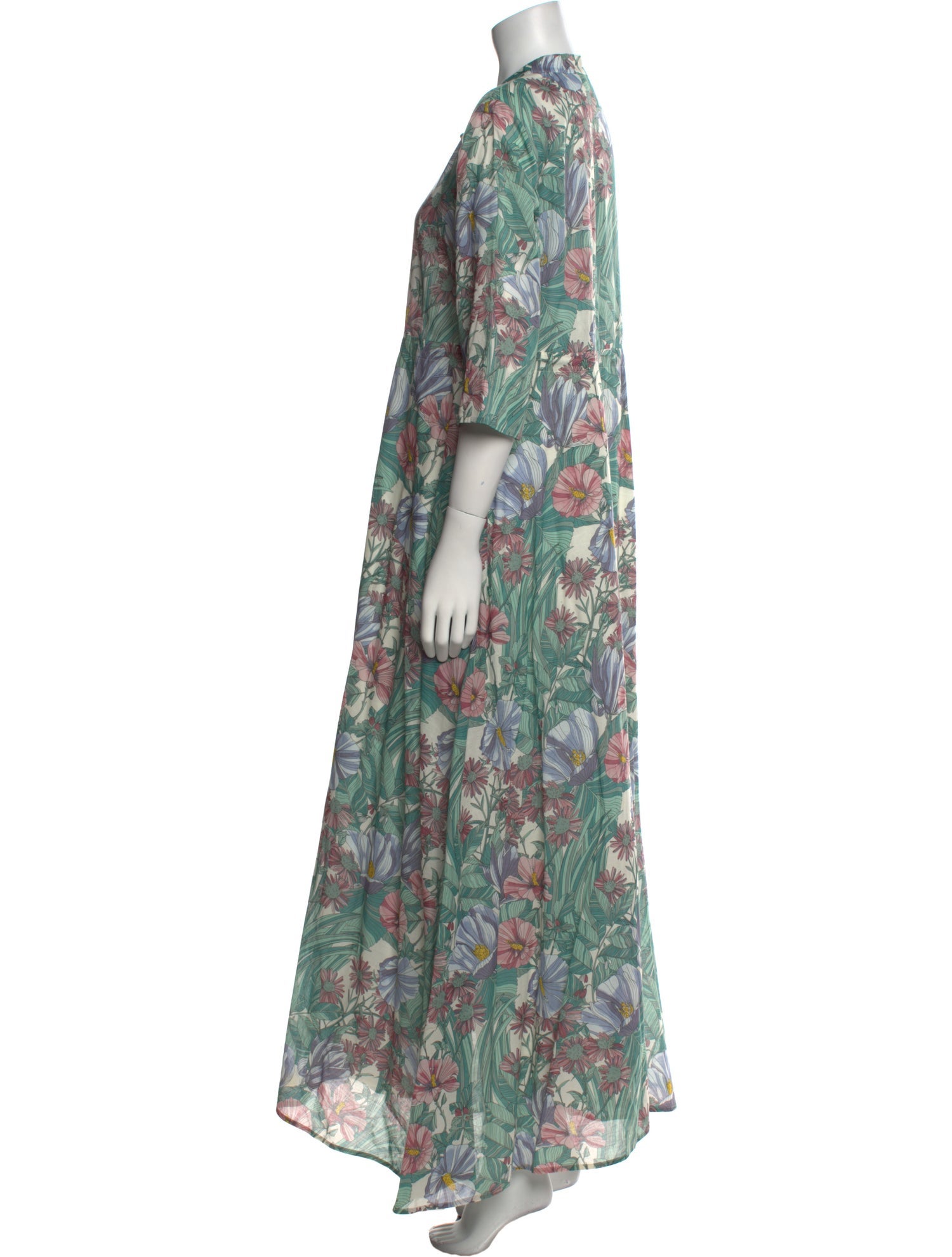 Tory Burch Floral Print Long Dress