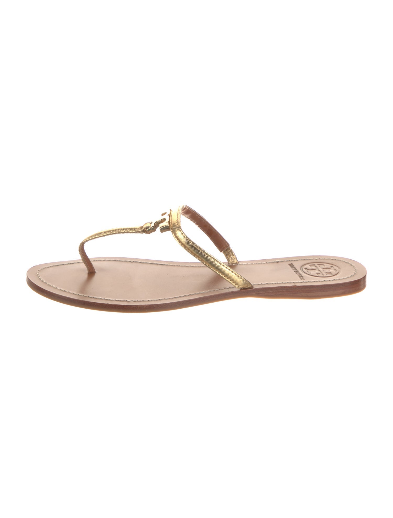 Tory Burch Leather T-Strap Sandals