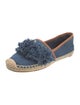Tory Burch Denim Fringe Trim Accent Espadrilles