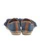 Tory Burch Denim Fringe Trim Accent Espadrilles