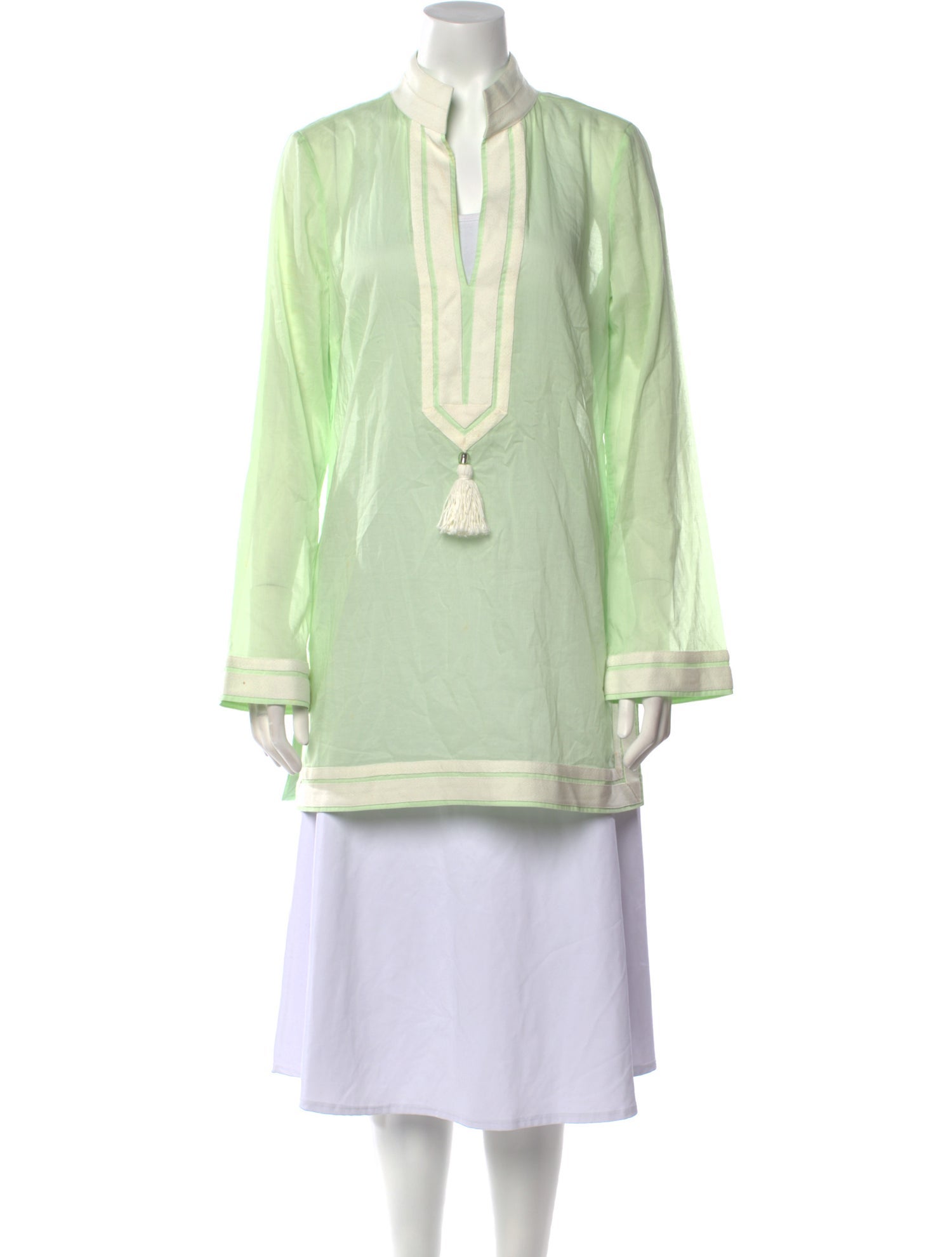 Tory Burch Mock Neck Long Sleeve Tunic