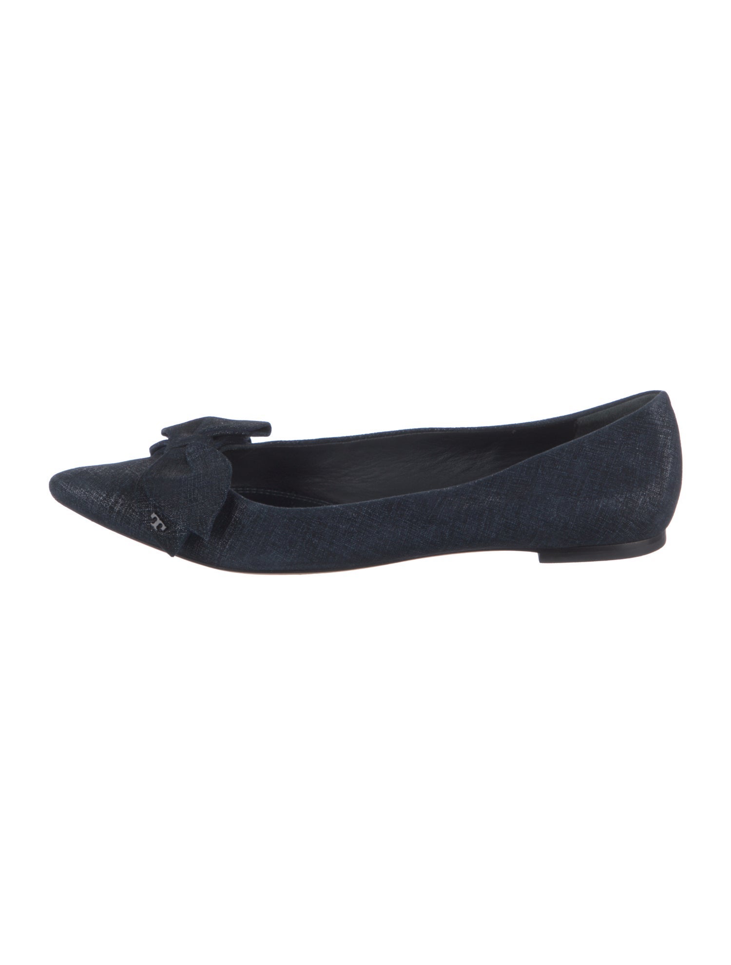 Tory Burch Suede Bow Accents Ballet Flats