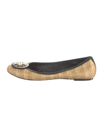 Tory Burch Straw Ballet Flats