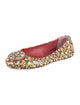 Tory Burch Patent Leather Floral Print Ballet Flats