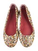 Tory Burch Patent Leather Floral Print Ballet Flats