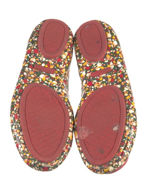 Tory Burch Patent Leather Floral Print Ballet Flats