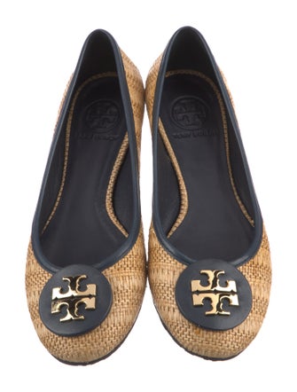 Tory Burch Straw Ballet Flats
