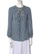 Tory Burch Silk Polka Dot Print Button-Up Top