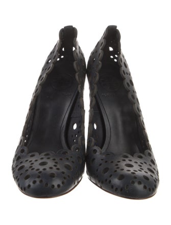 Tory Burch Leather Lasercut Accents Pumps