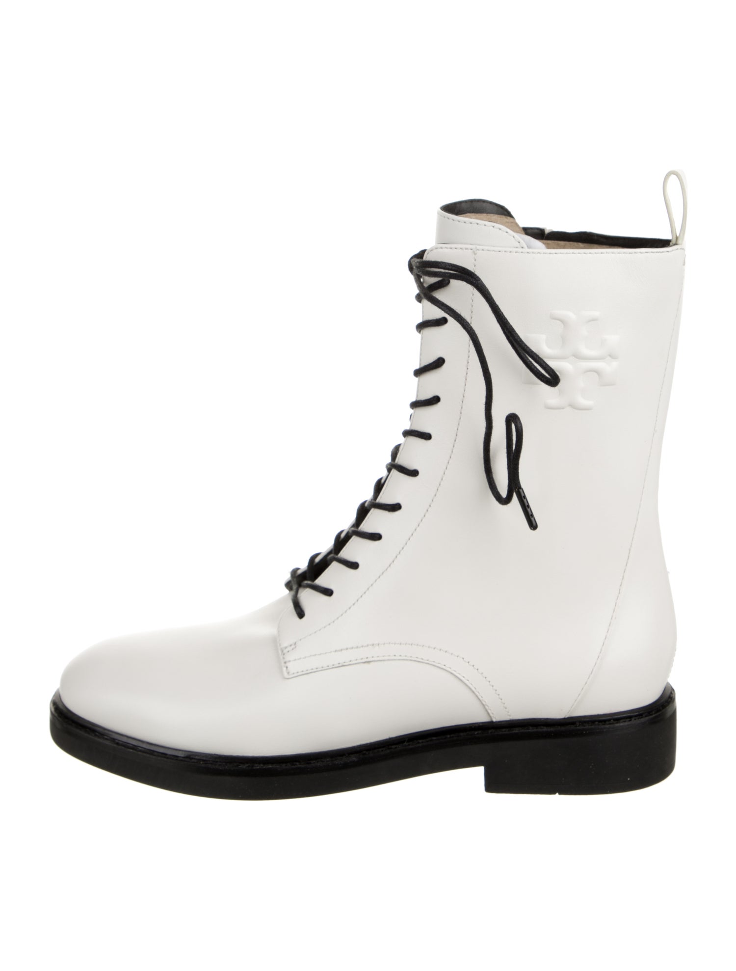 Tory Burch Leather Combat Boots