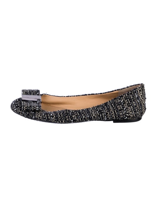 Tory Burch Tweed Bow Accents Ballet Flats