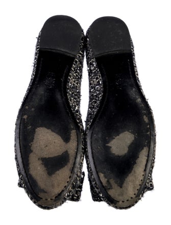 Tory Burch Tweed Bow Accents Ballet Flats