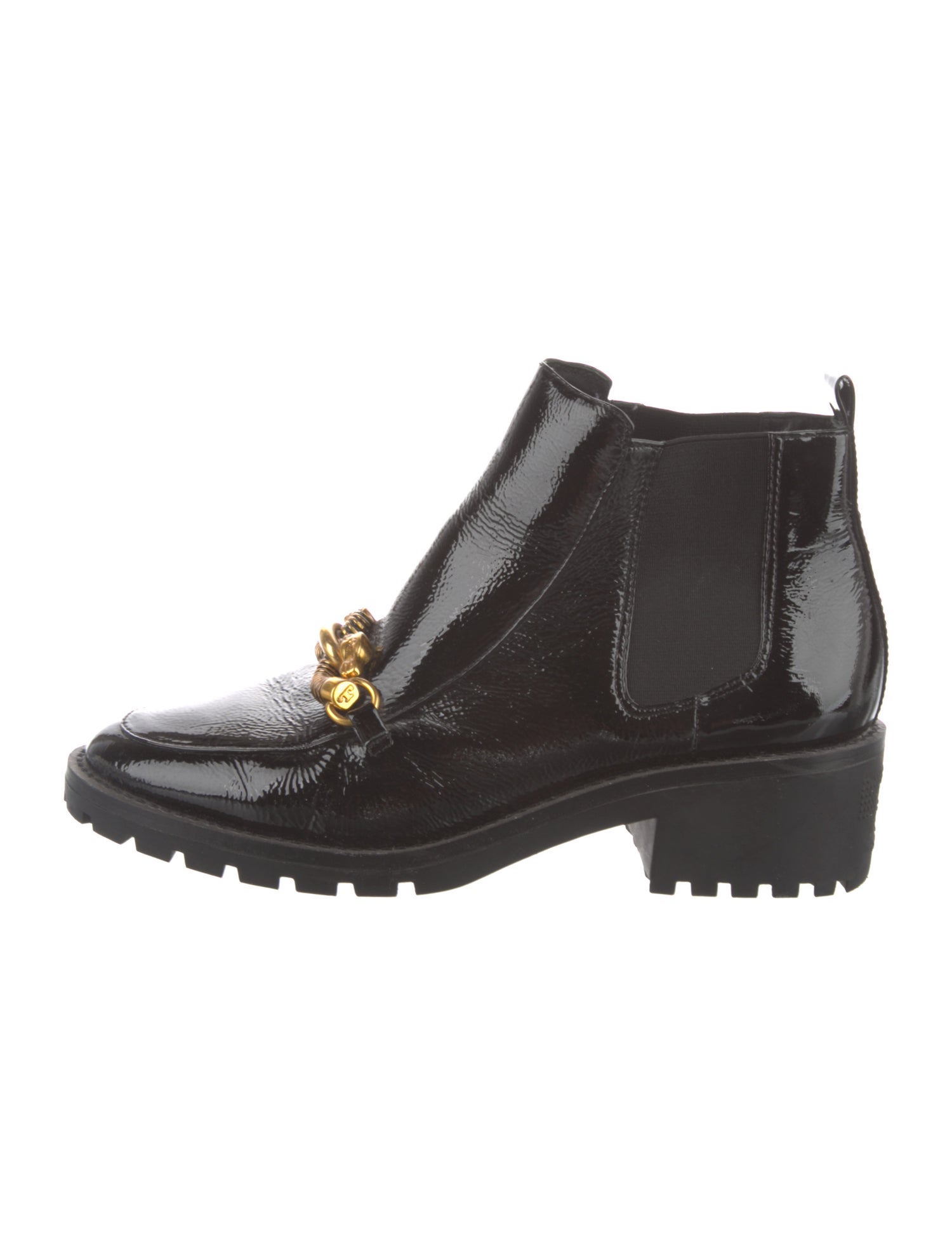 Tory Burch Patent Leather Chelsea Boots