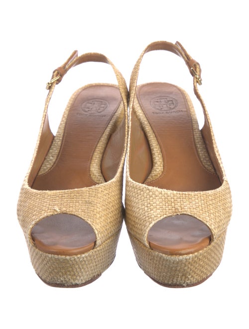 Tory Burch Raffia Slingback Pumps