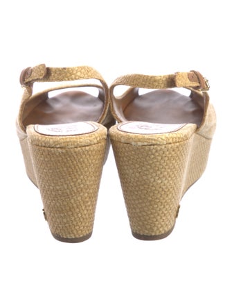 Tory Burch Raffia Slingback Pumps