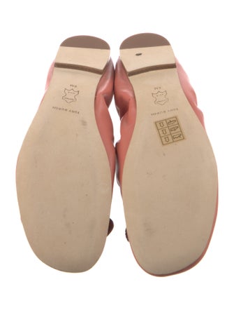 Tory Burch Leather Crystal Embellishments Ballet Flats