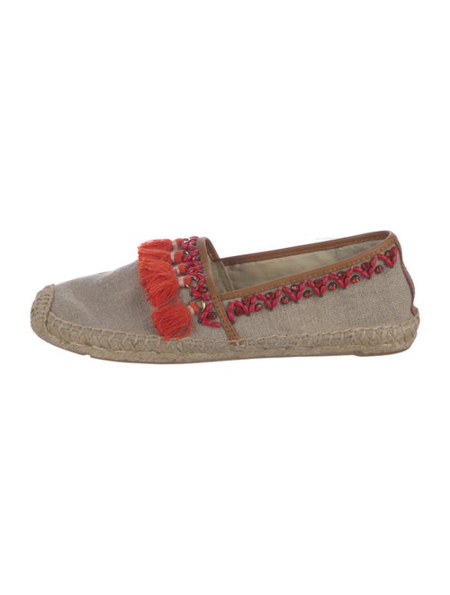 Tory Burch Canvas Tassel Accents Espadrilles