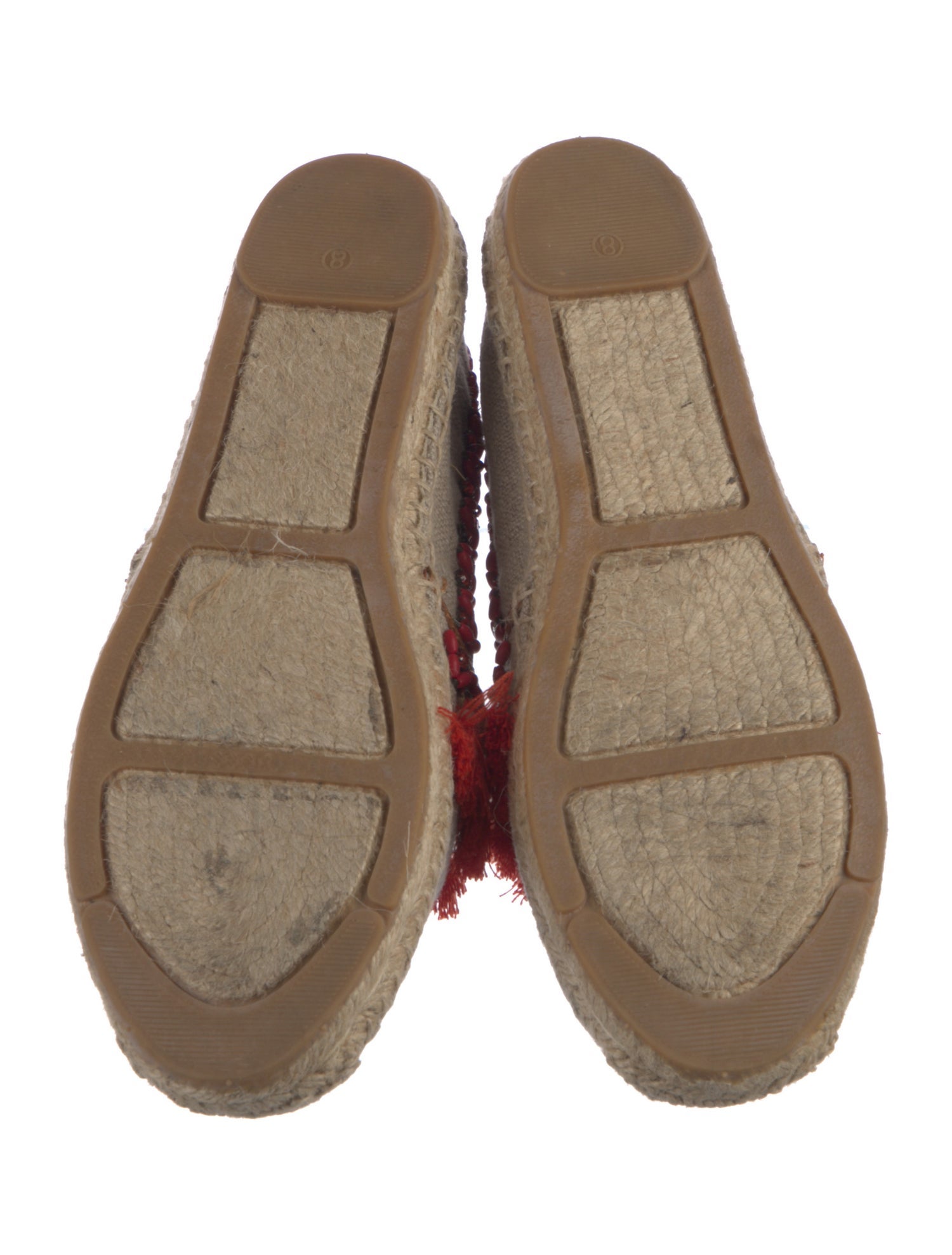 Tory Burch Canvas Tassel Accents Espadrilles