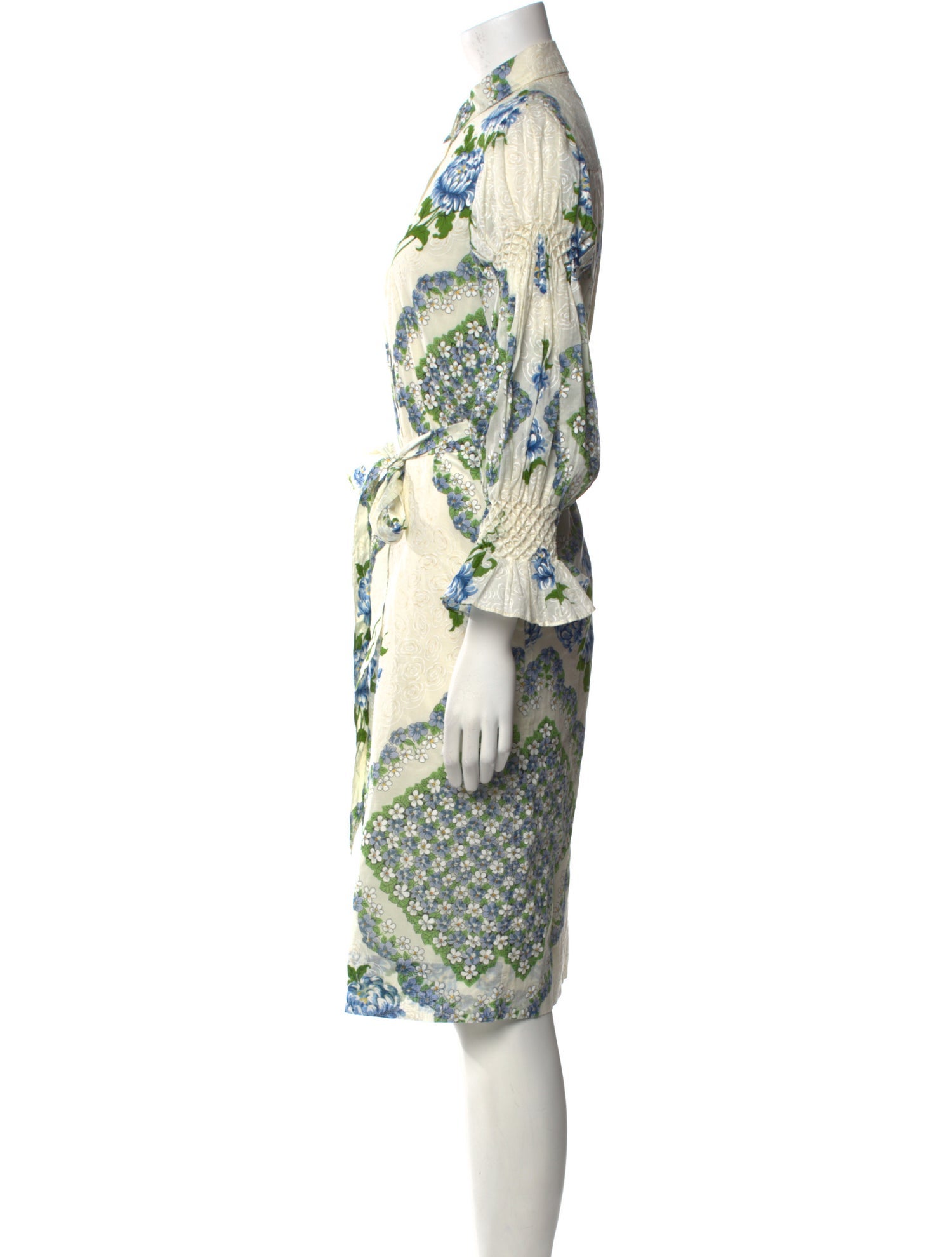 Tory Burch Floral Print Midi Length Dress