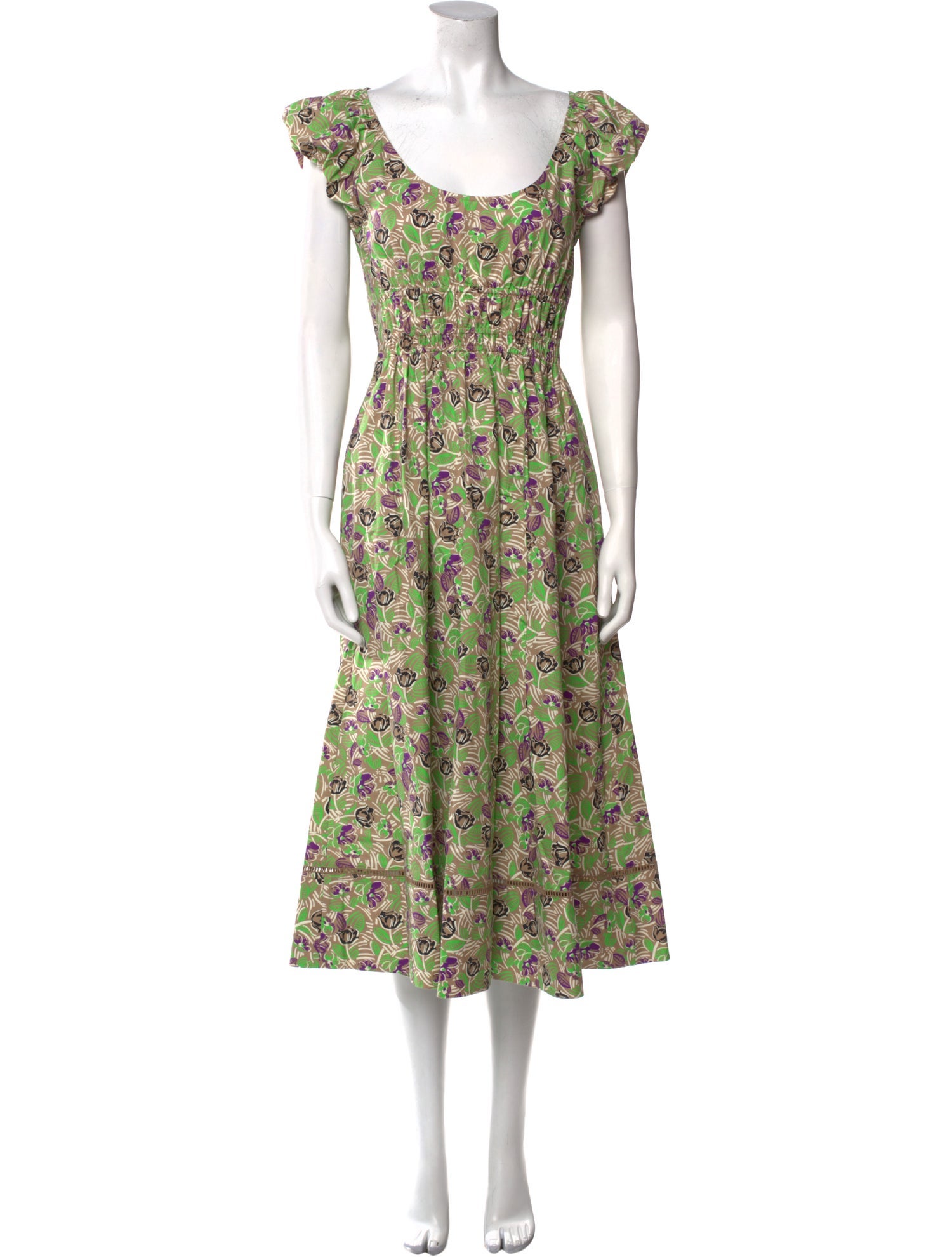 Tory Burch Floral Print Long Dress