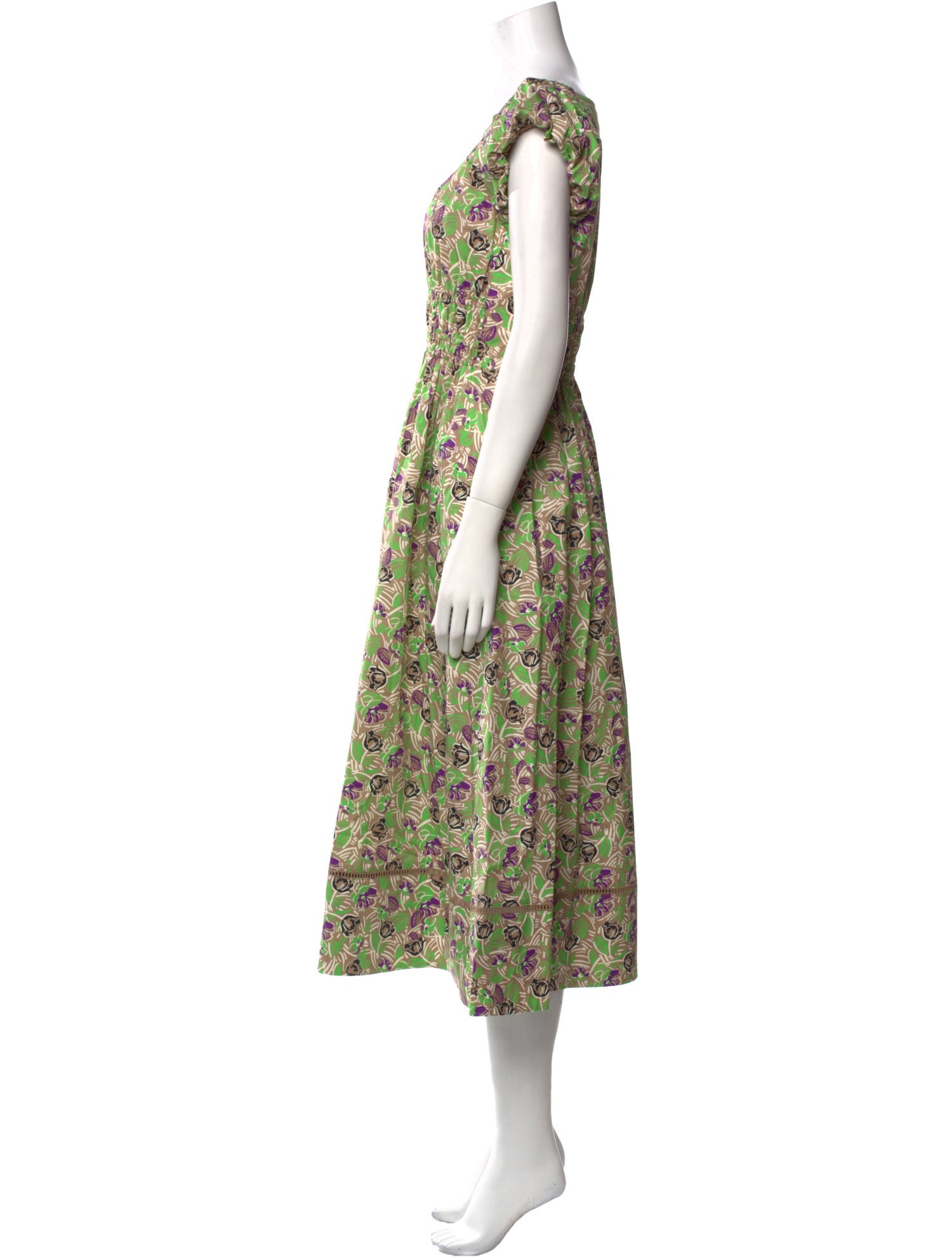 Tory Burch Floral Print Long Dress